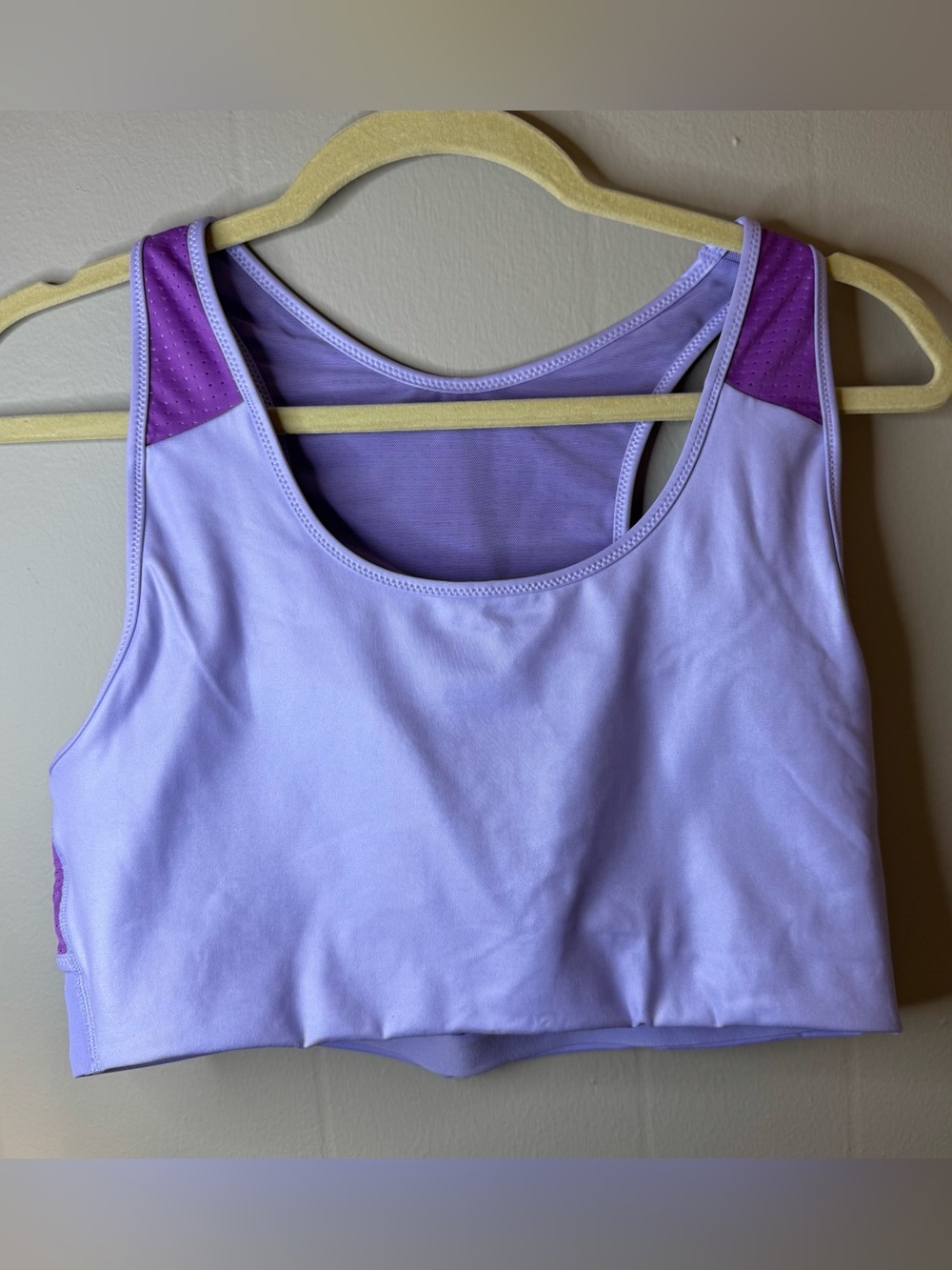 Fabletics Motion 365+ Lilac Racerback Sports Bra Tank Top - Womens Large